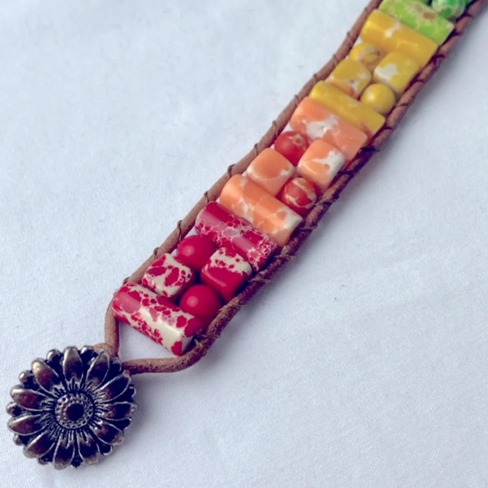 Sunflower rainbow colored